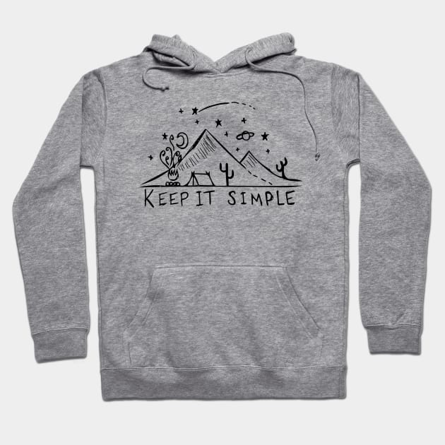 Hand Drawn Keep it Simple T shirt Hoodie by TracyMichelle